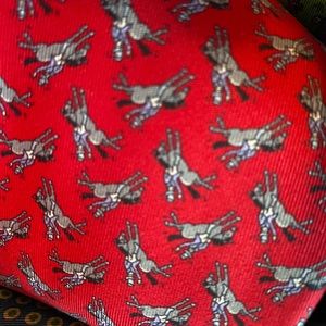 Hermés Paris Tie - red, horse and rider